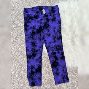 Lane Bryant The Jegging Indigo Blue & Black Tie-Dye Leggings Size 20 NWT